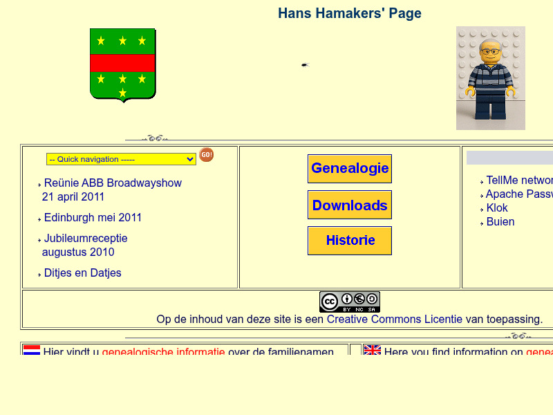 Screenshot van website
