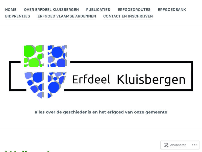 Screenshot van website