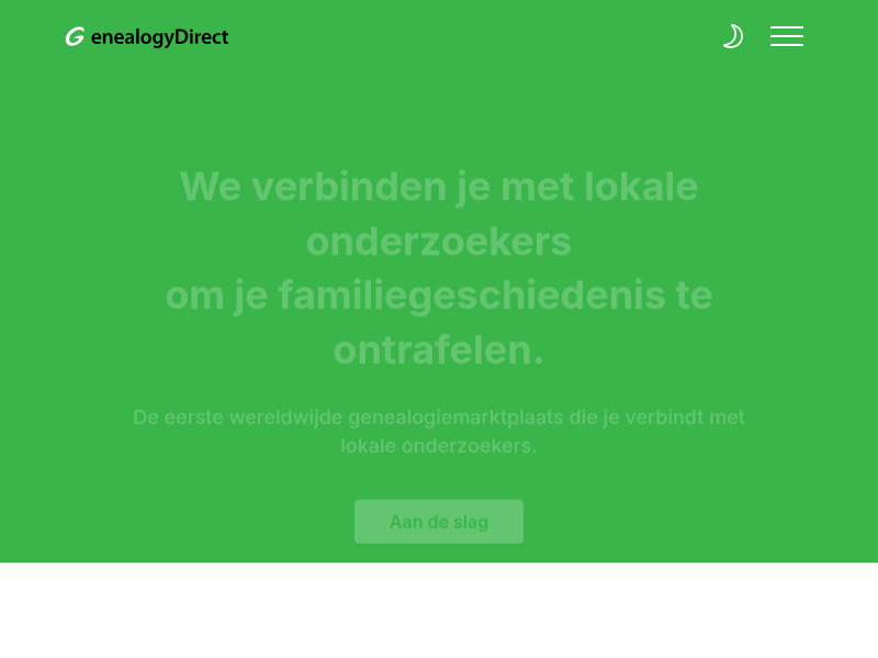 Screenshot van website