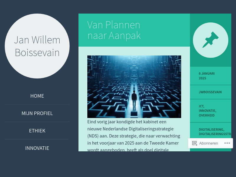 Screenshot van website