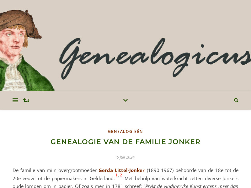 Screenshot van website