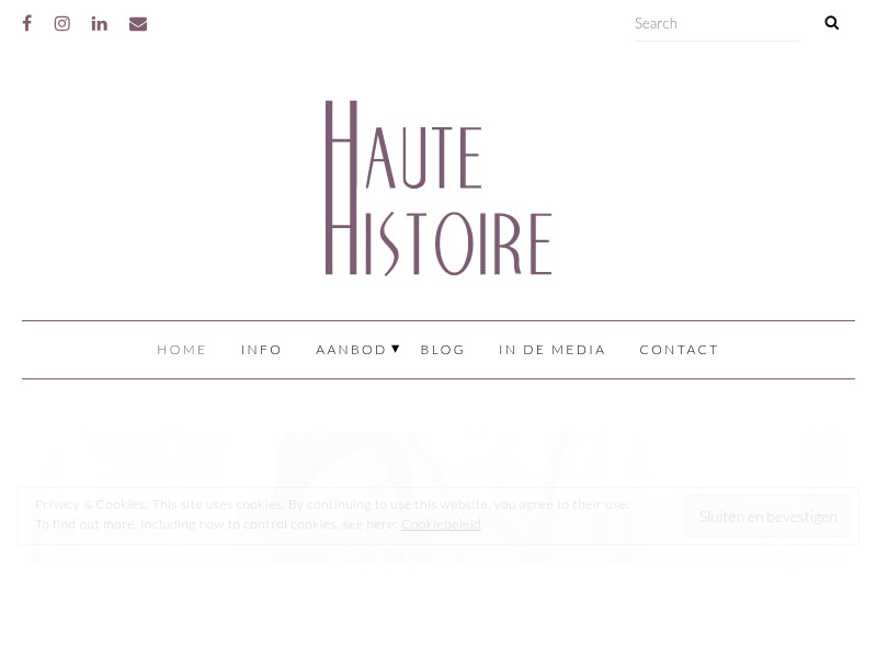 Screenshot van website