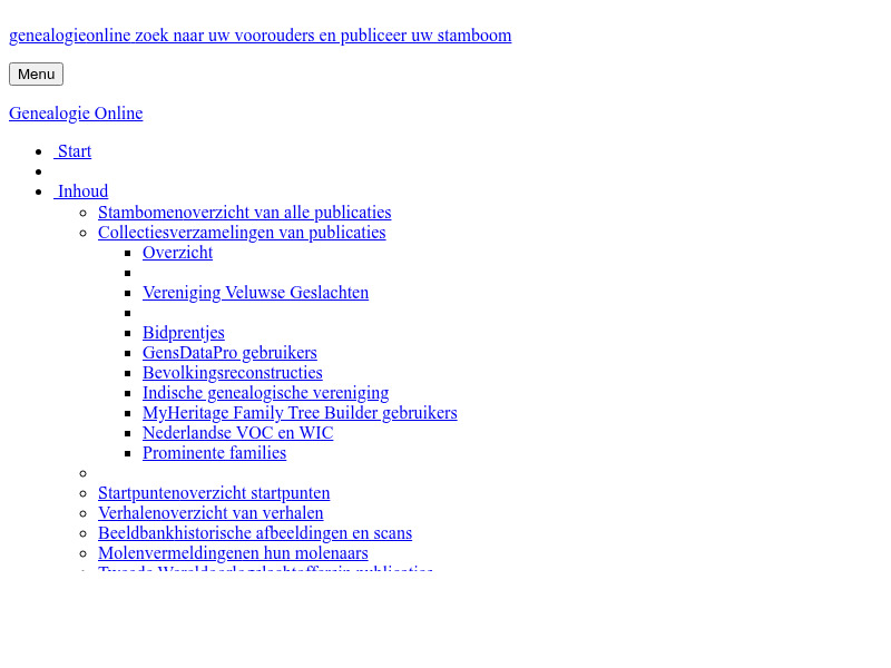 Screenshot van website